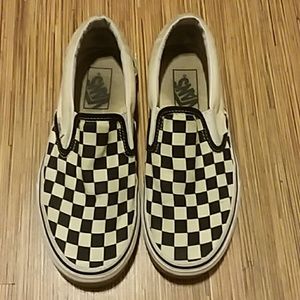 Vans checkers slip ons